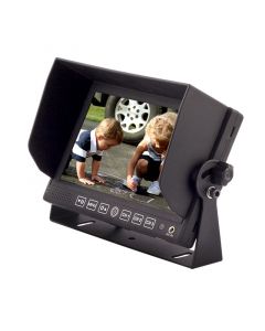 Safesight SC7104 Universal 7 inch Quad LCD display - Right side with sun shade installed