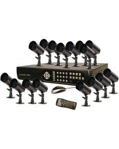 Security Labs SLM435 16-Channel, 500GB DVR with 16 Indoor/Outdoor Cameras