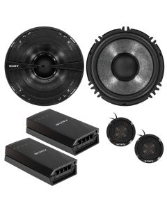 Sony XS-GS1621C 2-Way 6.5 inch Component Speaker System with Soft Dome Tweeters Bi-amp Design - Main