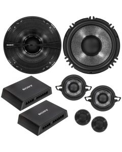 Sony XS-GS1631C 3-Way 6.5 inch Component Speaker System with Soft Dome Tweeters Bi-amp Design
