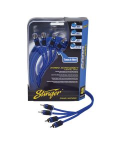 Stinger SI6417 6000-Series 17-Foot Car 4-Channel Stereo RCA Interconnect Cables