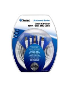 Swann SWADS-30MBNC 100 Foot Video & Power Cable with BNC - Product packaging