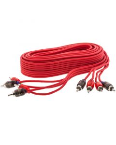 T-Spec V6RCA-174 Universal 17 Feet V6 Series Four-channel Audio Cable in Red for Vehicles