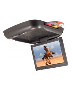 Telar TFA11W 11 Inch Widescreen Overhead Roof Mount Flip Down Monitor with Slot In DVD Player