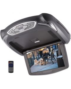Tview T102DVFD 10.1 inch Overhead Flip Down Monitor with Built in DVD Player and USB and SD Card Reader - Main