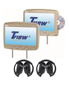 DISCONTINUED - Tview T102DVPL-TN 10 Inch LCD Universal Replacement Headrest Monitors and DVD Combo