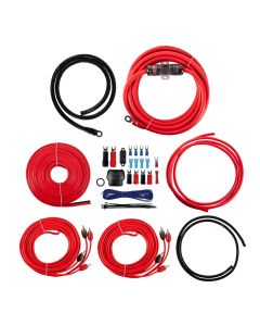 T-Spec V6-4DAK Universal RCA Cable 4 Gauge V6 Series Dual Amplifier Installation Kit