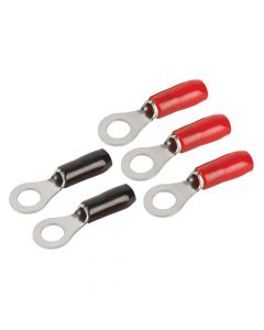 T-Spec V8-RTN18 V8 Series 8 Gauge 0.31 inch Crimp Nickel Plated Ring Terminals - 5 Pack