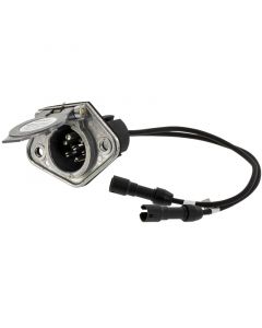 Audiovox Voyager VOSBHC2F Female Two Camera Trailer Cable Bulkhead connector - Main