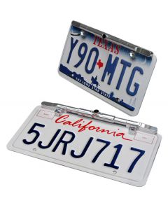 Boyo VTL405 Ultra-Slim Metal Bar Type License Plate Camera Chrome Zinc