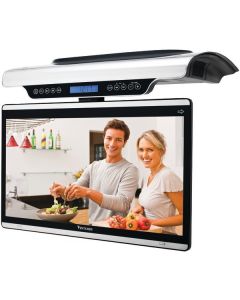 Venturer KLR19132 Under Cabinet 15.4 inch Swivel LCD Monitor Drop Down Kitchen TV with Built-In Wi-Fi & Magentic Remote Control