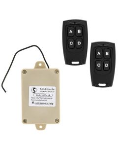 Quality Mobile Video WL-2CH-01 12V - 24V Wireless RF Remote Control Relay Switch 2-Channel Receiver with 2 FCC ID Transmitters