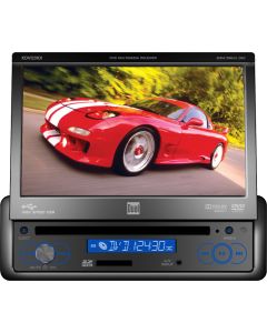 Dual XDVD3101 7" Flip-Down AM/FM/DVD Receiver With USB/SD Card, 3.5MM Input & Ipod Video Ready