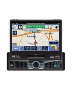 Discontinued - Dual XDVDN9131 7 Inch In Dash Touch Screen Single DIN Motorized TFT LCD Monitor and DVD Receiver with GPS Navigation, Bluetooth plus iPod Control