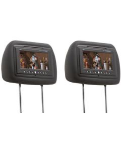 Accelevision ZHDB Universal Replacement 7" Headrest Monitors with Integrated DVD Players