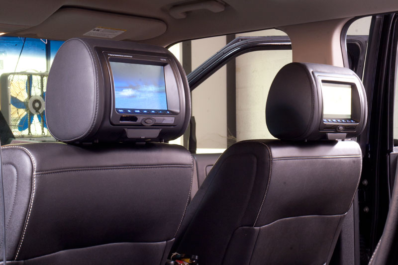 Concept CLD-703 DVD Headrest Monitor installed Concept CLD-703 DVD Headrest Monitor installed