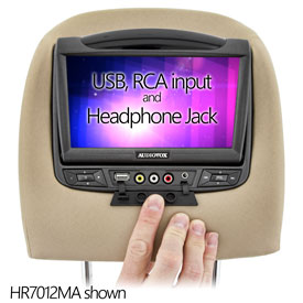 HR7012MA - RCA inputs, Headphone jack, and USB input